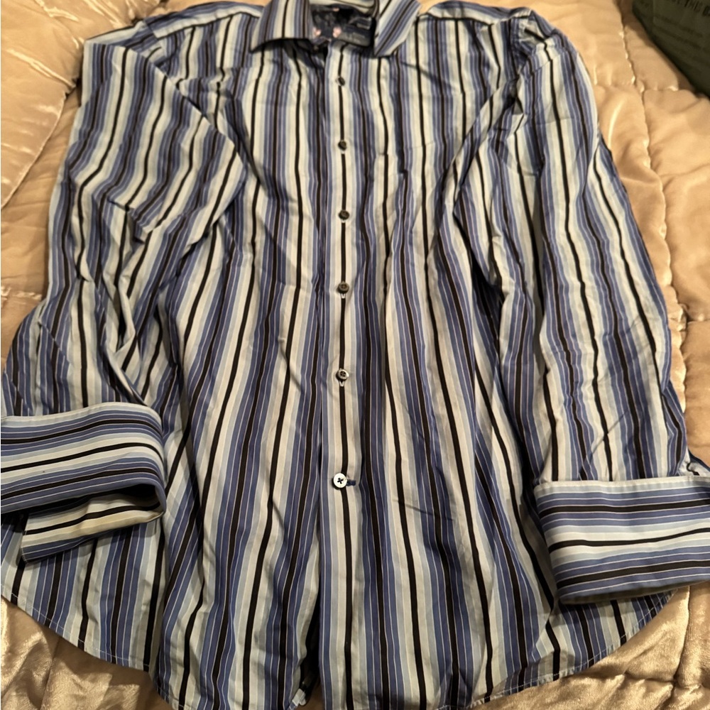 Banana Republic Men's Multi-Striped Button Down Shirt